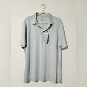 Callaway Gray & White Striped Men's Golf Polo Shirt